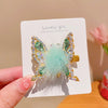 cute fashion sweet butterfly alloy metal artificial pearls hair clip