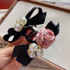 South Korea Dongdaemun elegant Chanel style flower clip female hairpin high-end headdress back head updo large hair grip