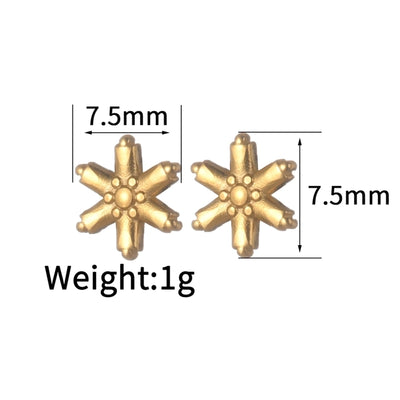 1 Piece IG Style Elegant Streetwear Flower 304 Stainless Steel 18K Gold Plated Ear Studs