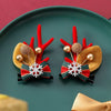 Christmas Elegant Cute Funny Women's Bunny Ears Sika Deer Elk Synthetic Resin Alloy Hair Clip Party Headpieces