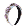 classic style round cloth + rhinestone inlay rhinestones hair band