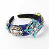 classic style round cloth + rhinestone inlay rhinestones hair band