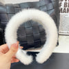 women's elegant solid color plush hair band