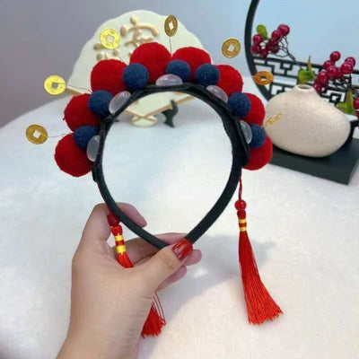 Gege hairband palace style noble flag head hoop Zhen Huan legend empress imperial concubine hairpin performance props headdress hair accessories