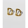 1 Pair Simple Style Classic Style IG Style Letter Plating Brass 24K Gold Plated Ear Studs