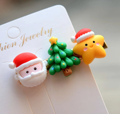 Christmas Fashion Girl'S Christmas Tree Arylic Hair Clip