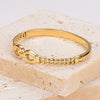 Simple Style Commute Geometric 304 Stainless Steel 18K Gold Plated Bangle In Bulk