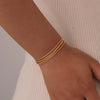 Simple Style Solid Color 201 Stainless Steel Bracelets In Bulk