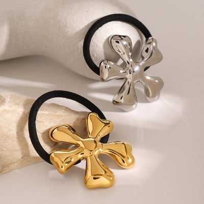 Women's Elegant Luxurious Classic Style Flower 304 Stainless Steel Hair Tie