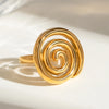 Jewelry Simple Style Classic Style Spiral Stripe 304 Stainless Steel Stainless Steel Rings