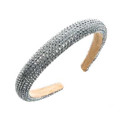 casual solid color cloth inlay artificial rhinestones hair band