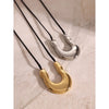 Jewelry Simple Style U Shape Solid Color 304 Stainless Steel Plating Stainless Steel Necklaces