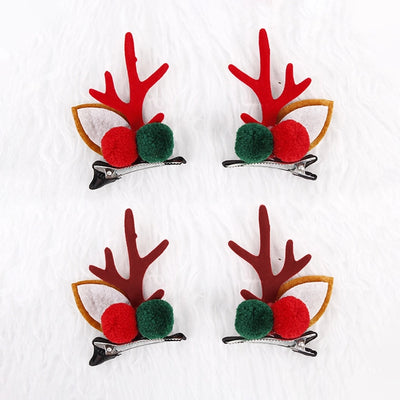 Christmas Cute Women's Christmas Hat Letter Elk Plastic Iron Hair Clip