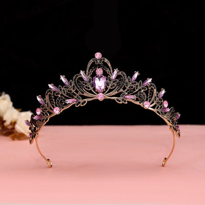 Baroque Vintage Black Luxury Crown Bridal Tiara Wedding Dress Wedding 18th Birthday Female Crown  New