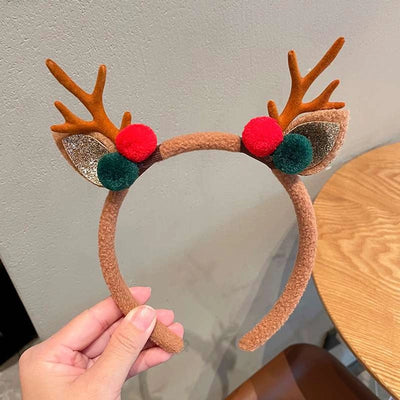 Christmas Cute Sweet Women's Antlers Imitation Antlers Flocking Hair Band