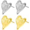 1 Pair Simple Style Classic Style Heart Shape Plating 304 Stainless Steel Ear Studs