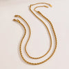 Jewelry Simple Style chain Twist 304 Stainless Steel 18K Gold Plated Plating Necklace