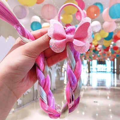 children&#39;s cartoon  color wig hair rope headdress cheap scrunchies