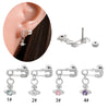 1 Piece Elegant Classic Style Paper Clip Planet Inlay Copper Zircon Drop Earrings