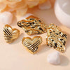 1 Set Novelty Classic Style Streetwear Geometric Heart Shape Bow Knot Inlay 304 Stainless Steel Pearl Imitation Gold  Ear Studs