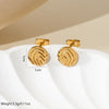 1 Pair Vacation Starfish Shell Polishing 304 Stainless Steel 14K Gold Plated Drop Earrings Ear Studs