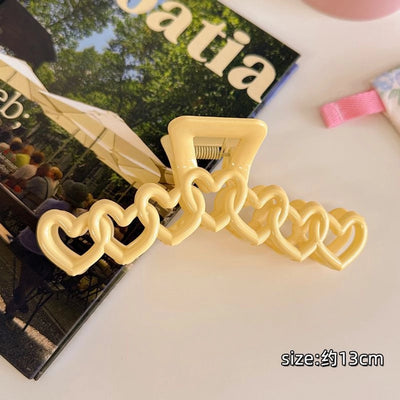 Dopamine love hairpin female  new shark clip hairpin back head updo hair clip sweet headdress