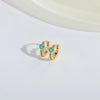 1 Pair Elegant Simple Style Commute Devil's Eye Heart Shape Enamel Copper Zircon 14K Gold Plated Earrings