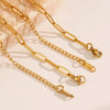 Jewelry Simple Style chain 304 Stainless Steel 18K Gold Plated Plating Necklace