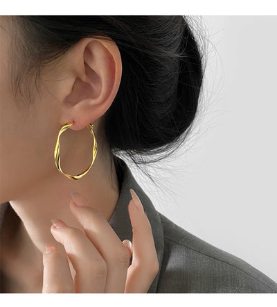 1 Pair Basic Simple Style Classic Style Geometric Round Plating Copper Earrings