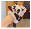 Cute cartoon plush bear hair band does not hurt hair headdress children's hair tie Korean style hair rope ball head rubber band