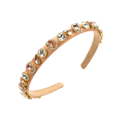 casual solid color rhinestone hair band