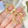 1 Pair Casual Classical Flower Inlay 925 Sterling Silver Zircon 18K Gold Plated White Gold Plated Earrings