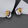 1 Pair Simple Style Geometric Water Droplets Heart Shape Patchwork 304 Stainless Steel 18K Gold Plated Ear Studs