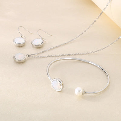 Jewelry Simple Style Commute Round 304 Stainless Steel 18K Gold Plated Jewelry Set