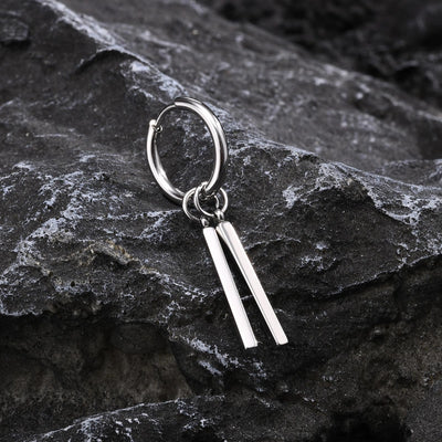 1 Pair Simple Style Rectangle Polishing 201 Stainless Steel Drop Earrings