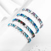 Shiny Heart Shape Titanium Steel Zircon Bracelets In Bulk