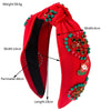 Christmas Elegant Classic Style Women's Santa Claus Heart Shape Alloy Inlay Pearl Hair Band