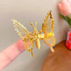 cute fashion sweet butterfly alloy metal artificial pearls hair clip