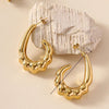 1 Pair Simple Style Classic Style Geometric Flower 304 Stainless Steel 18K Gold Plated Drop Earrings Ear Studs