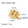 Jewelry Simple Style Classic Style Flower 304 Stainless Steel 18K Gold Plated Open Rings