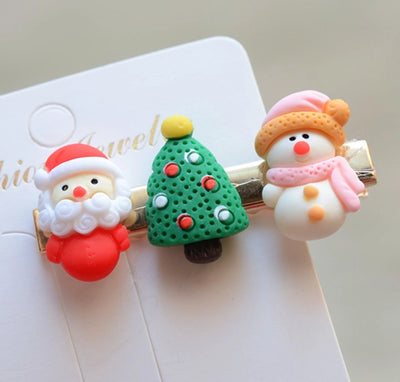 Christmas Fashion Girl'S Christmas Tree Arylic Hair Clip