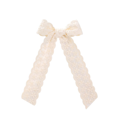 cute sweet flower bow knot cloth lace hair clip