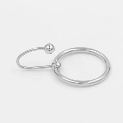 1 Piece Belly Rings Exaggerated Round 316 Stainless Steel  Grommet Eyelet Labium hoop