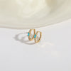 1 Pair Elegant Simple Style Commute Geometric Copper Zircon 14K Gold Plated Earrings