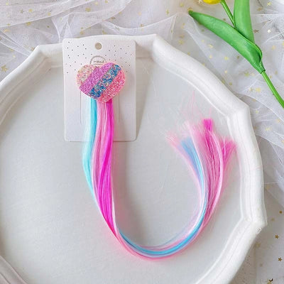 cartoon style rainbow  cloth handmade hair clip 1 piece