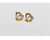 1 Pair Simple Style Classic Style IG Style Letter Plating Brass 24K Gold Plated Ear Studs