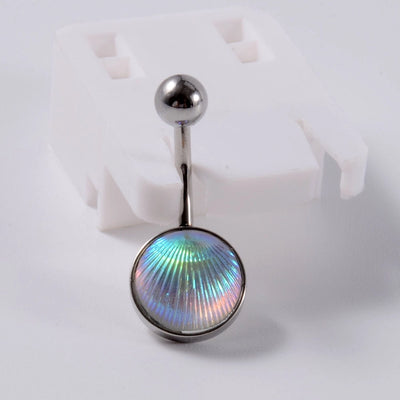 1 Piece Belly Rings Casual Vacation Round 304 Stainless Steel Imitation Pearl Polishing Inlay Natural Stone Zircon 18K Gold Plated