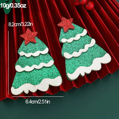 Christmas Cute Sweet Women's Christmas Tree Santa Claus Snowman Alloy Plastic Hair Clip