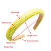 casual solid color cloth inlay artificial rhinestones hair band