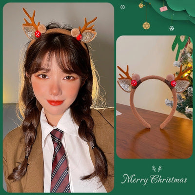 Christmas Cute Sweet Women's Antlers Imitation Antlers Flocking Hair Band